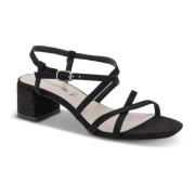 Tamaris Svart Sandal med 50mm Klack Black, Dam