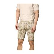 Mason's Slim Fit Blommig Bermuda Shorts Beige, Herr