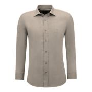 Gentile Bellini Herrskjortor Långärmade Enfärgade Oxford Slim Fit Gray...