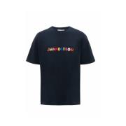 JW Anderson Broderad Logga T-shirt Blue, Dam