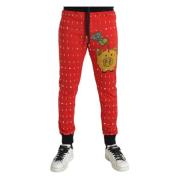 Dolce & Gabbana Red Pig Year Joggers Red, Herr