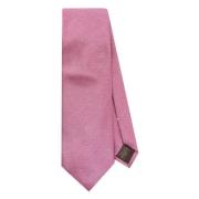 Canali Lyxig Sidenslips Tillverkad i Italien Pink, Herr