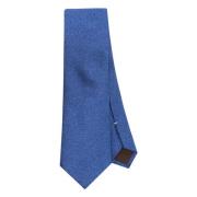 Canali Lyxig Sidenslips Tillverkad i Italien Blue, Herr