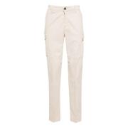 Eleventy Silk Cargo Byxor Beige, Herr