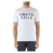 North Sails Bomull Logo T-shirt White, Herr