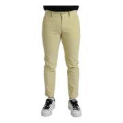 Dolce & Gabbana Gul Corduroy Logo Skinny Jeans Yellow, Herr