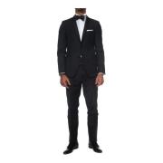 Paoloni Slim Fit Tuxedo med Shawled Krage Black, Herr