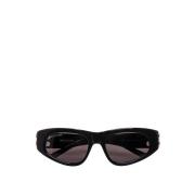 Balenciaga Rundade Linser Acetat Solglasögon Black, Dam