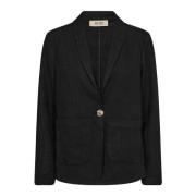 MOS Mosh Linne Blazer Svart Multicolor, Dam