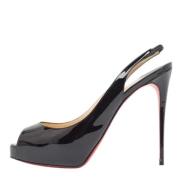 Christian Louboutin Pre-owned Pre-owned Laeder sandaler Black, Dam