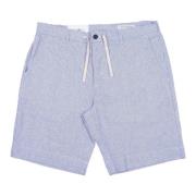 Brooksfield Stiliga Bermuda Shorts i Latte/Azzurro Blue, Herr