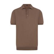 Kiton Mjuk Bomullspolotröja Brown, Herr