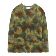 Laneus Tie Dye Camo Print Sweater Multicolor, Herr