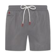 Kiton Grå Polyester Swim Boxer Gray, Herr