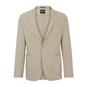 Boss Ljus Beige Linne Blazer Beige, Herr