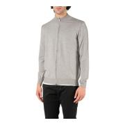 Boss Kort Zip Cardigan Gray, Herr