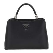 Guess Gizele 2 Fack Satchel Väska Black, Dam