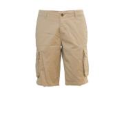 MC2 Saint Barth Beige Bomull Cargo Bermuda Shorts Beige, Herr