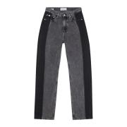 Calvin Klein Jeans Svart dragkedja knapp jeans kvinnor Gray, Dam