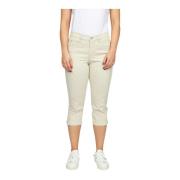 2-Biz Klassiska Cropped Byxor New Kitt White, Dam