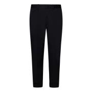 Low Brand Svarta Stretch Bomullsbyxor Black, Herr