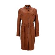 Burberry Vintage Pre-owned Laeder ytterklder Brown, Dam