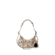 Balenciaga Texturerad Lam Crossbody Väska - Beige Beige, Dam