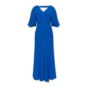 Victoria Beckham Vringad klänning Blue, Dam