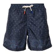 Altea Print Swim Shorts Blue, Herr