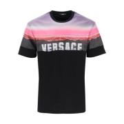 Versace Stilren Sweatshirt för Avslappnat Bär Black, Herr
