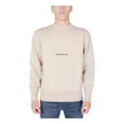 Calvin Klein Jeans Beige Långärmad Sweatshirt Herr Beige, Herr