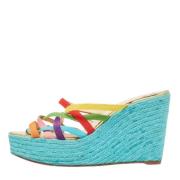 Christian Louboutin Pre-owned Pre-owned Tyg sandaler Multicolor, Dam