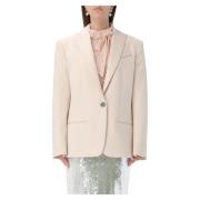 Philosophy di Lorenzo Serafini Tropisk Ull Stretch Jacka Beige, Dam