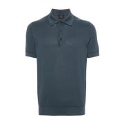 Brioni Blå Casual Polo Tröja Blue, Herr