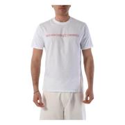 Edwin Bomull T-shirt med främre och bakre logotyp White, Herr