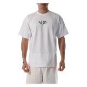 HUF Bomull T-shirt med fram- och baksida tryck White, Herr