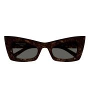 Saint Laurent New Wave Cat-Eye Solglasögon med Gråa Linser Brown, Dam