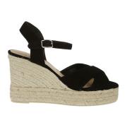 Castañer Korsdetalj Espadriller Black, Dam