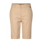 Marc Cain Avslappnade Bermuda Shorts Beige, Dam