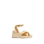 Castañer Tatiana Sommarkilklackssandaler Beige, Dam