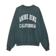 Anine Bing Grön Miles Sweatshirt för Kvinnor Green, Dam