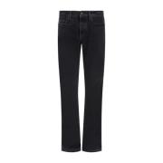 Saint Laurent Svart Slim Fit O-Beryl Jeans Black, Herr