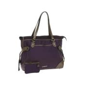 Burberry Vintage Pre-owned Nylon axelremsvskor Purple, Dam