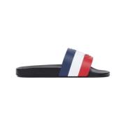 Moncler Grå Slides Skor Bred Band Multicolor, Herr