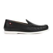 Bally Svarta Läderloafers Nadim Mocassin Black, Herr