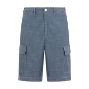 Universal Works Blå Cargo Shorts Stilfull Casual Män Blue, Herr