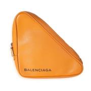 Balenciaga Vintage Pre-owned Laeder kuvertvskor Orange, Dam