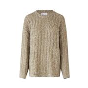 Samsøe Samsøe Chunky Stickad Crew Neck Tröja Beige, Herr