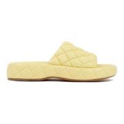 Bottega Veneta Quiltade Lädersandaler Gul & Orange Yellow, Dam