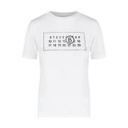 MM6 Maison Margiela Vit T-shirt med logoprint White, Dam